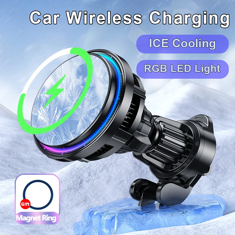 Wireless Car Charger Mount Fast Charging - Support de chargeur de voiture magnétique