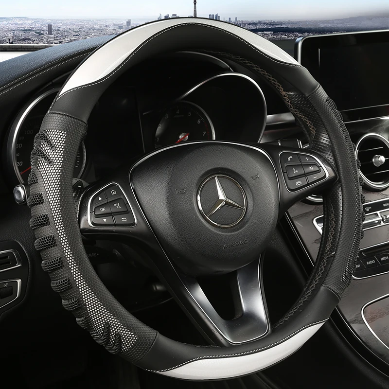 Car Steering Wheel Cover Anti Slip Breathable - Housse de volant de voiture en