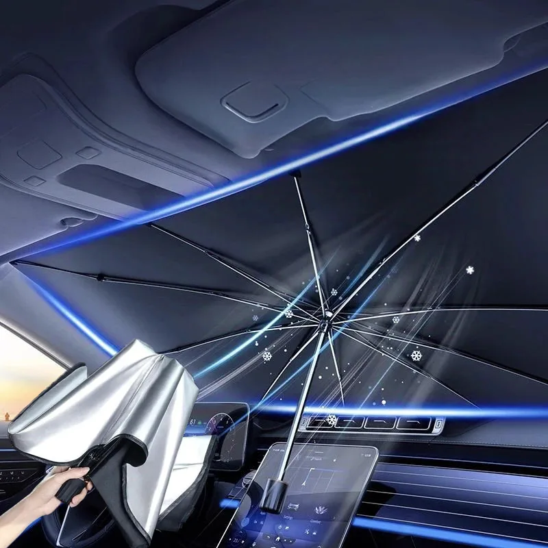 Pare-soleil de voiture pliable - Car Sunshade Windshield Umbrella Foldable avis et prix