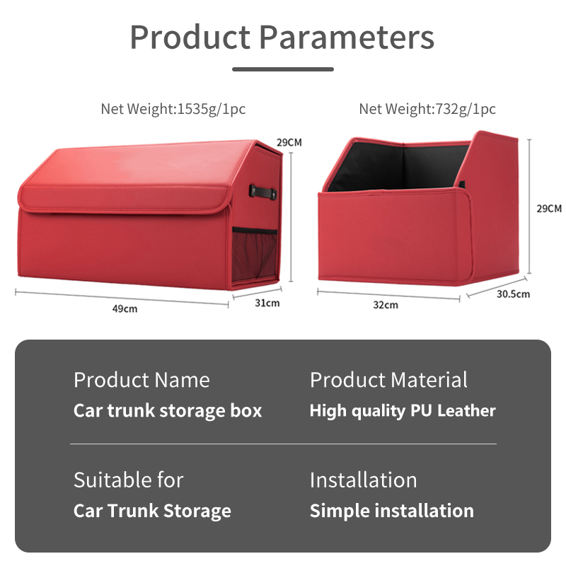Boîte de rangement de coffre d - Car Trunk Organizer Foldable Storage Box avis et prix