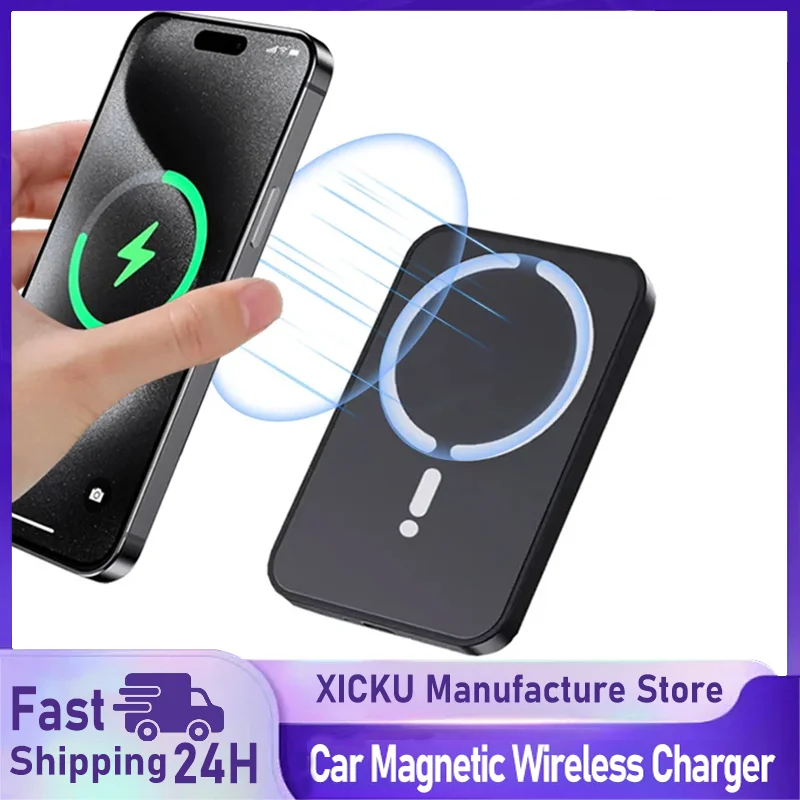 Support de téléphone magnétiqu - Wireless Car Charger Mount Fast Charging avis et prix