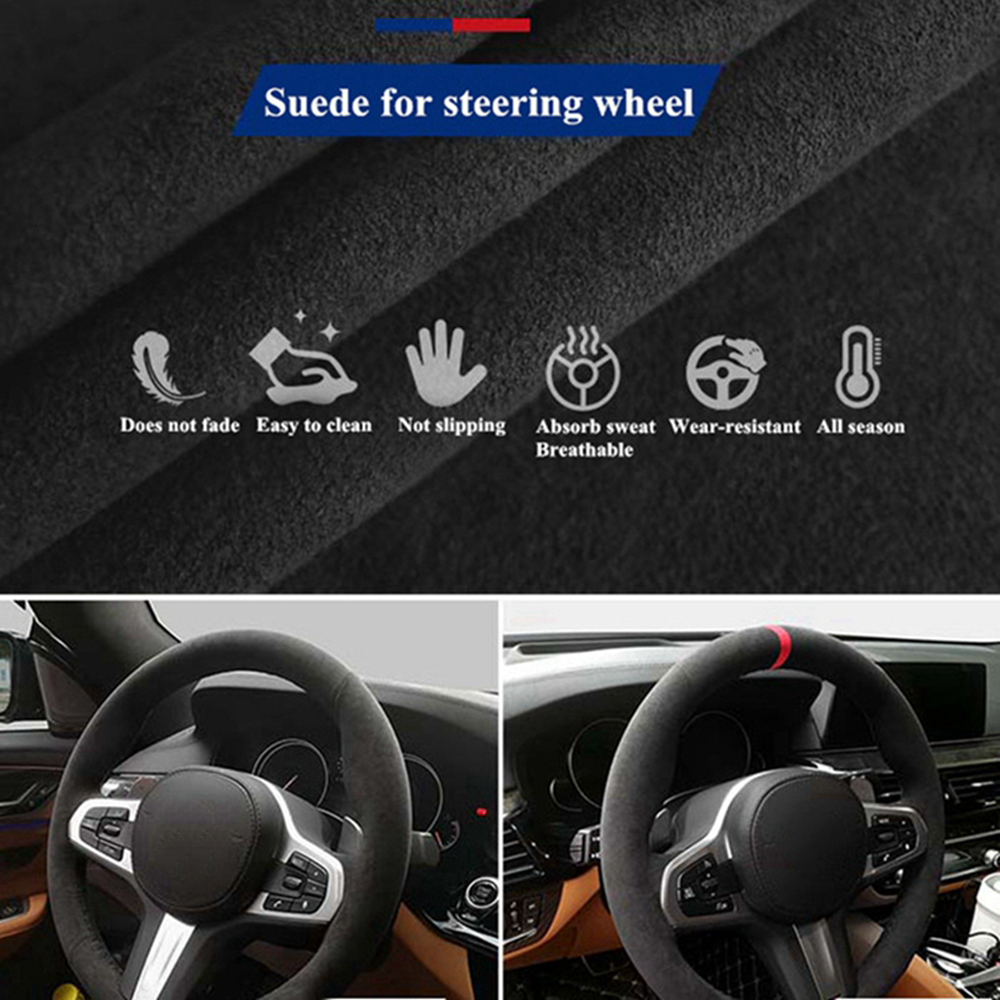 Juste de volant de voiture en  - Car Steering Wheel Cover Anti Slip Breathable avis et prix