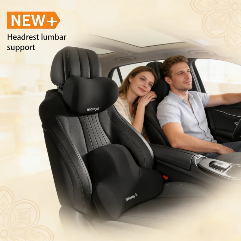 Ensemble de coussin de nuque e - Memory Foam Car Neck Pillow Lumbar Support avis et prix
