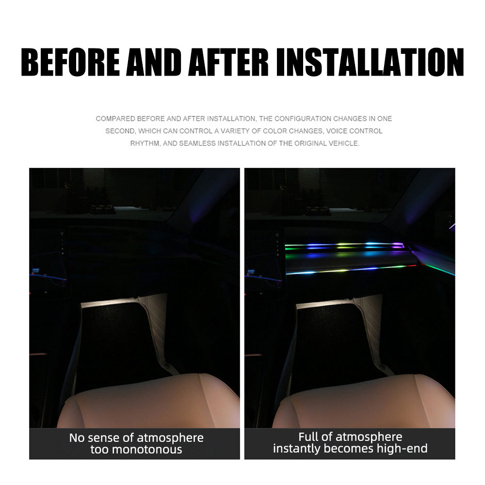 Lumières ambiantes de voiture  - Led Ambient Interior Car Lights App Control avis et prix