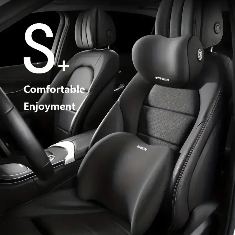 Pour un Confort de Conduite Op - Memory Foam Car Neck Pillow Lumbar Support avis et prix